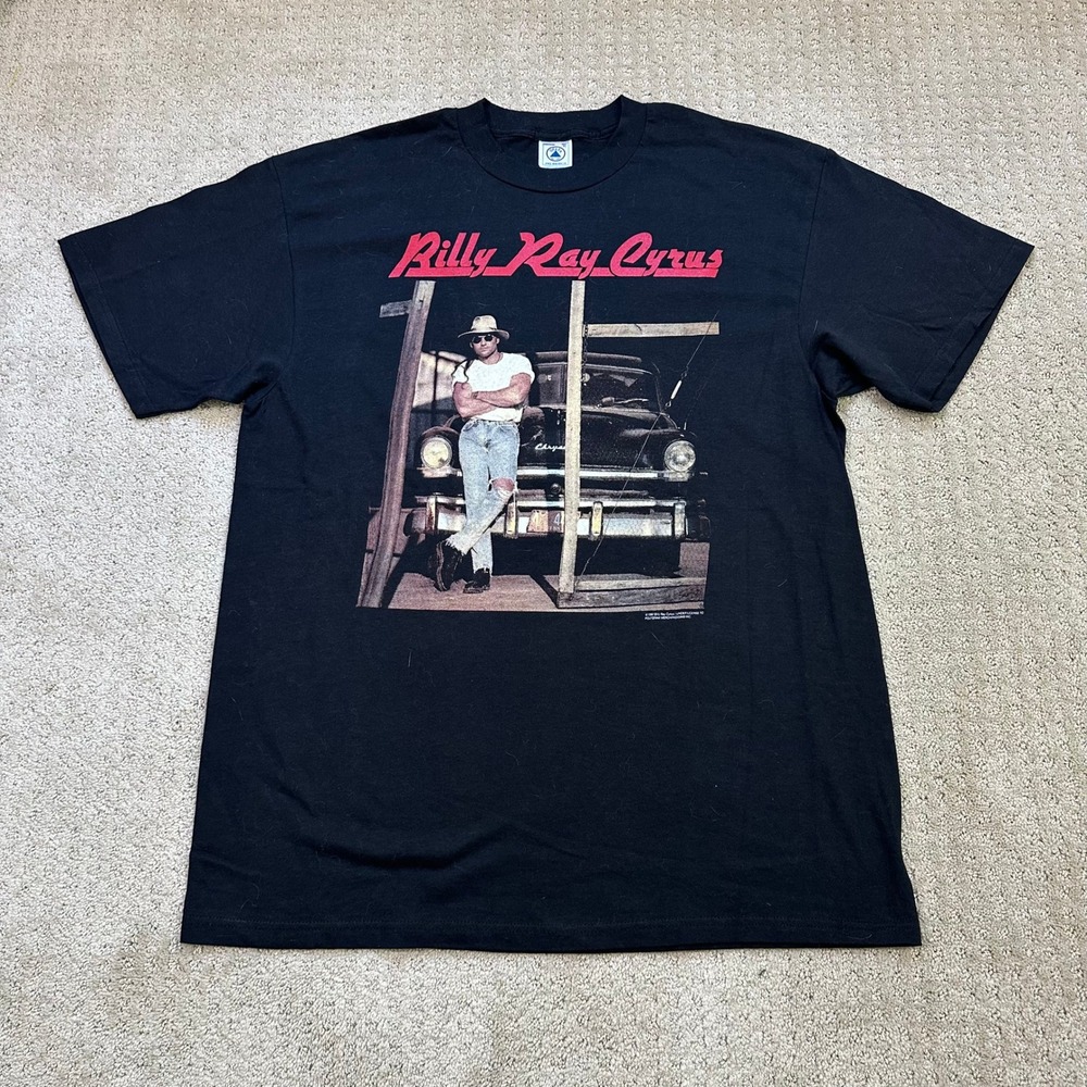 Vintage Billy Ray Cyrus Shirt Mens XL Single Stitch Graphic Tee 90s Country Band